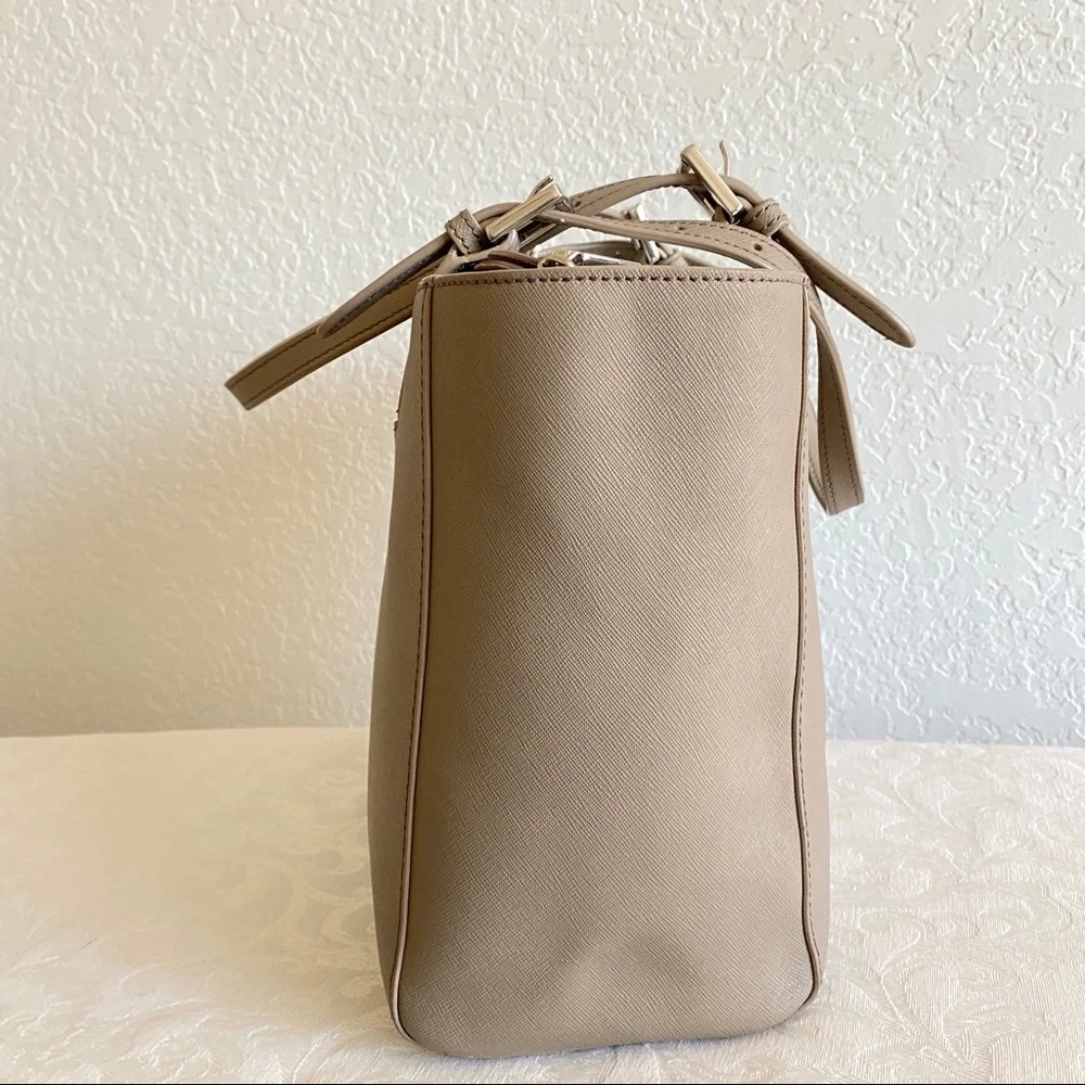 Tory Burch Beige Saffiano leather Tote